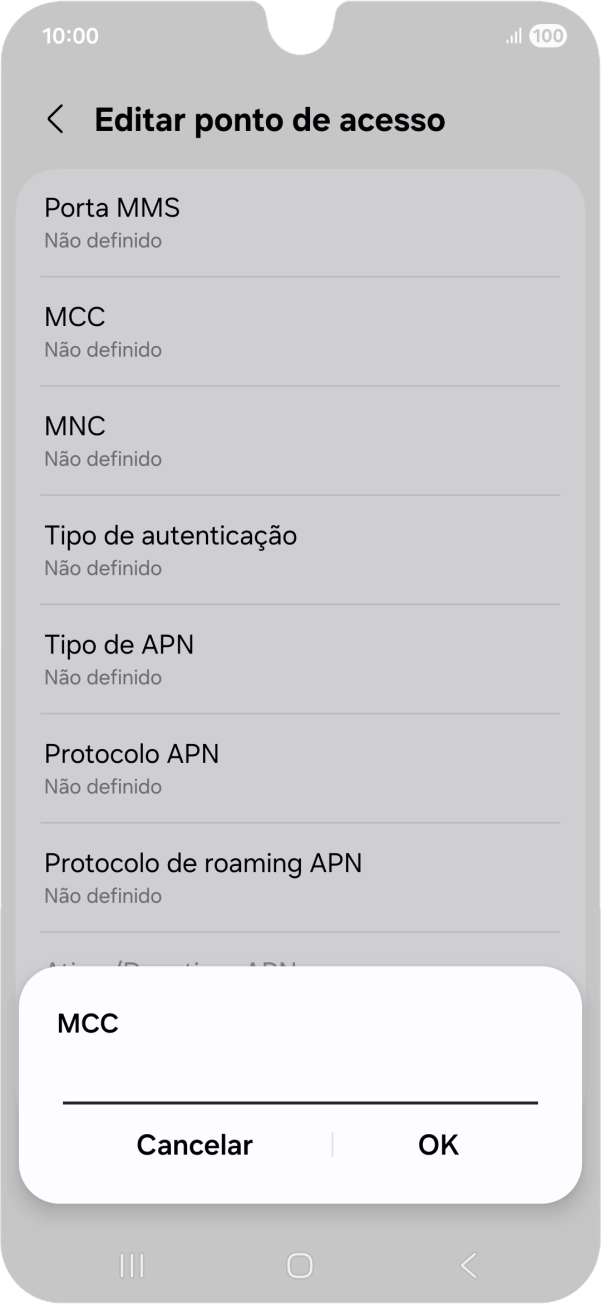 Introduza 268 e prima OK.