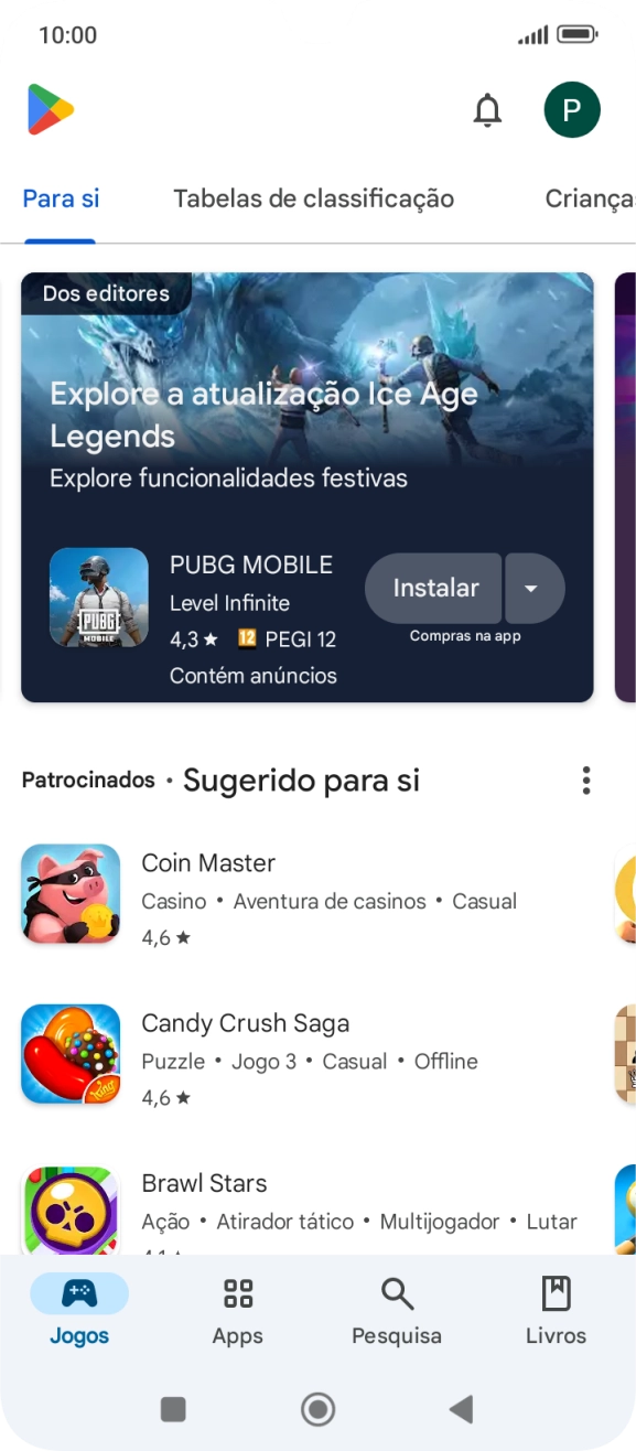 Prima o ícone de perfil.