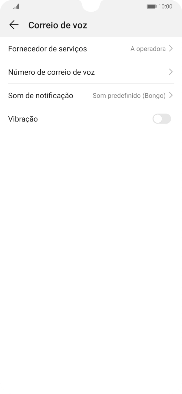 Prima Número de correio de voz.