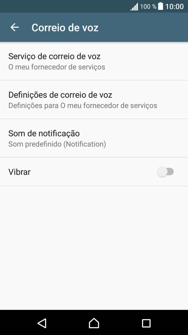 Prima Definições de correio de voz.