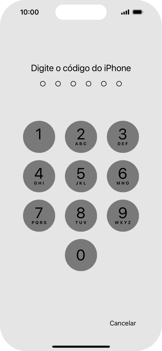 Utilize o código de bloqueio de telefone que criou. A app está agora bloqueada.
