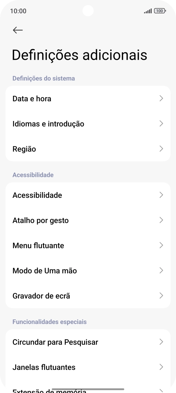Prima Data e hora.