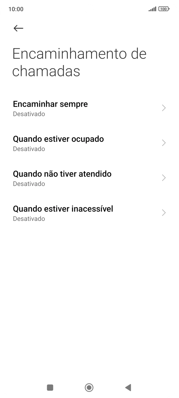 Prima o tipo de desvio pretendido.
