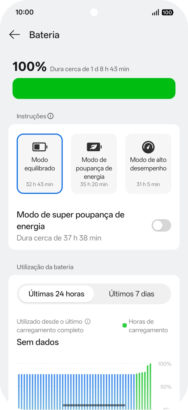 Prima o modo de poupança de energia pretendido para ativar a função.