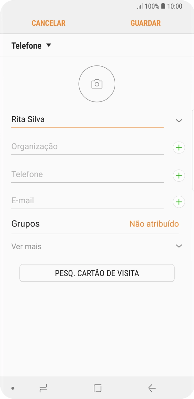 Prima Telefone e introduza o número de telefone pretendido.