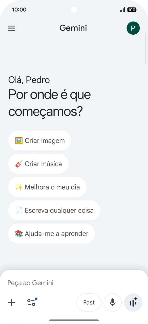 Prima o ícone de perfil.