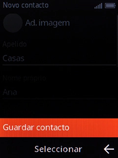 Escolha Guardar contacto.