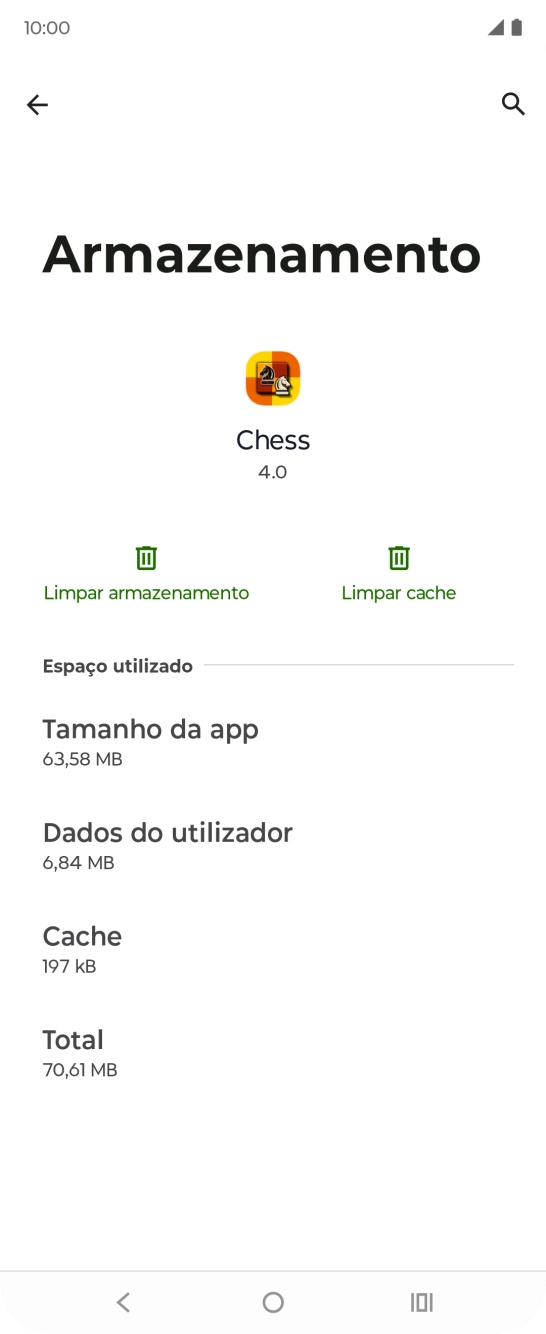 Prima Limpar cache.