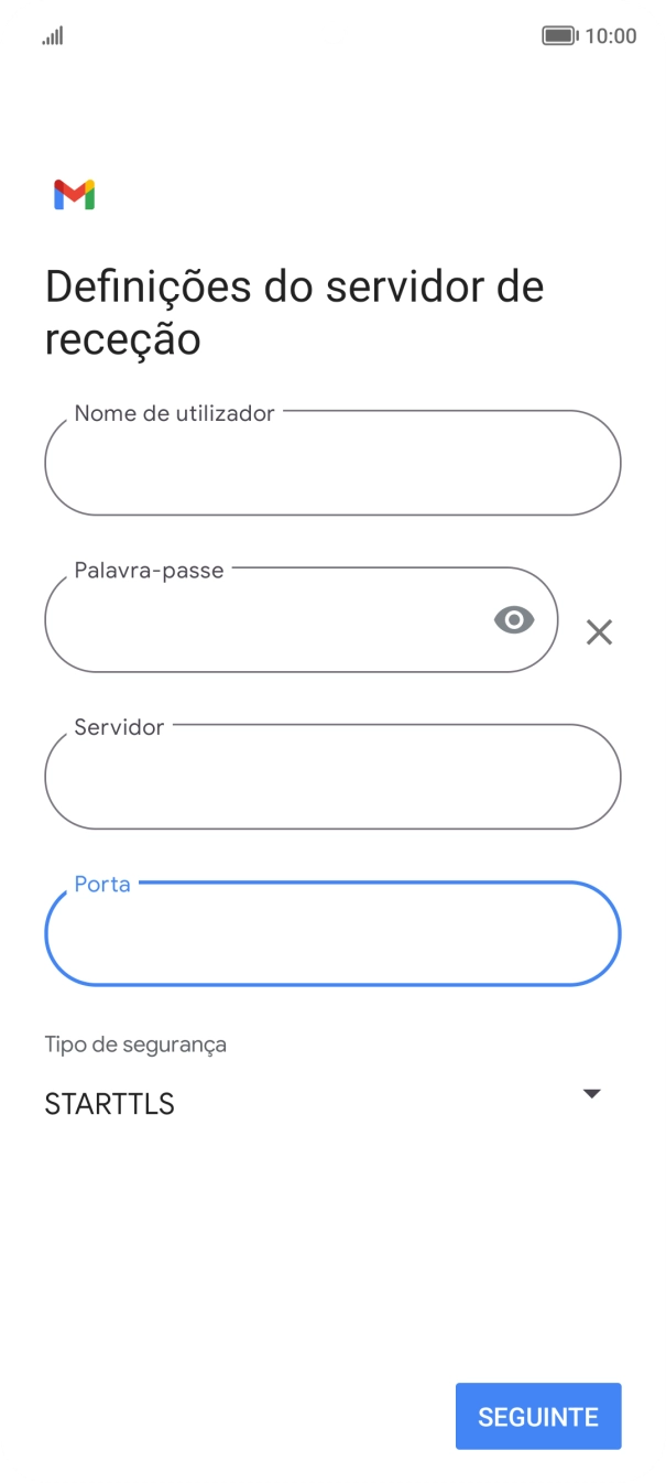 Prima Tipo de segurança.