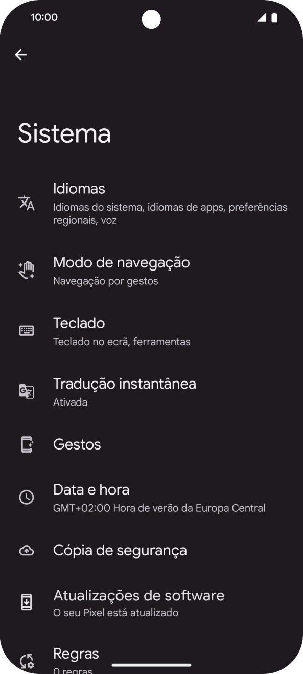 Prima Data e hora.