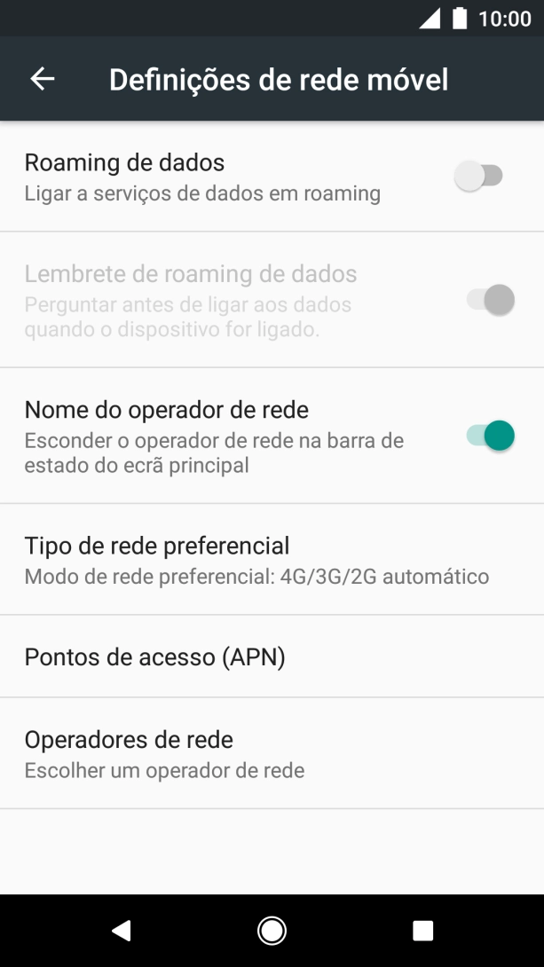 Prima Pontos de acesso (APN).