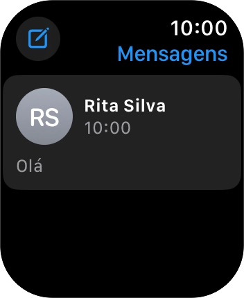 Prima a mensagem curta pretendida.