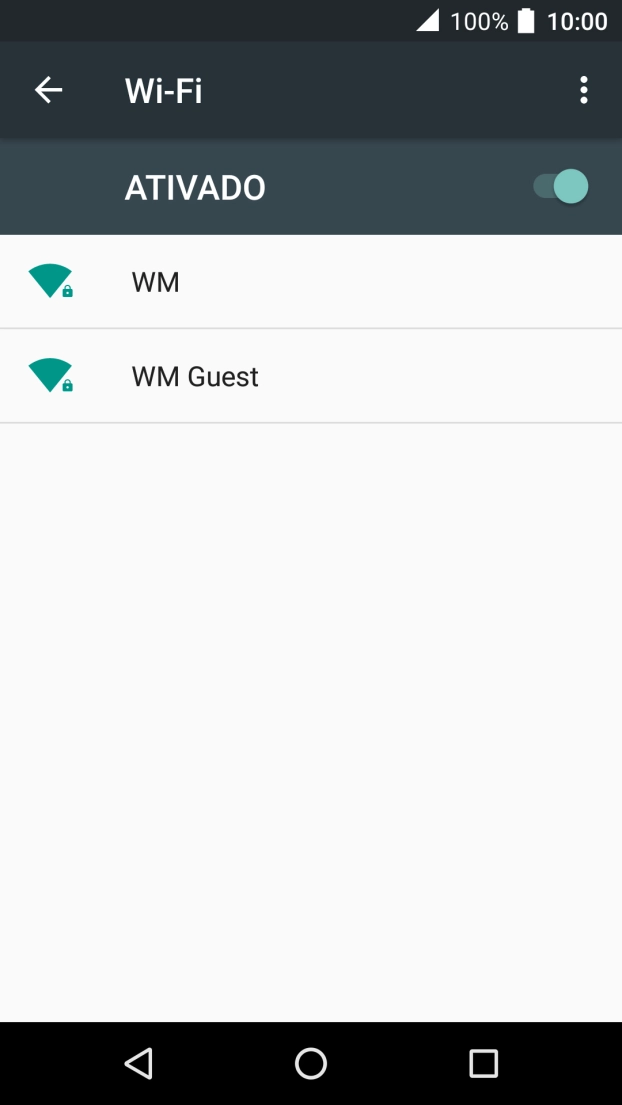 Prima a rede Wi-Fi pretendida.