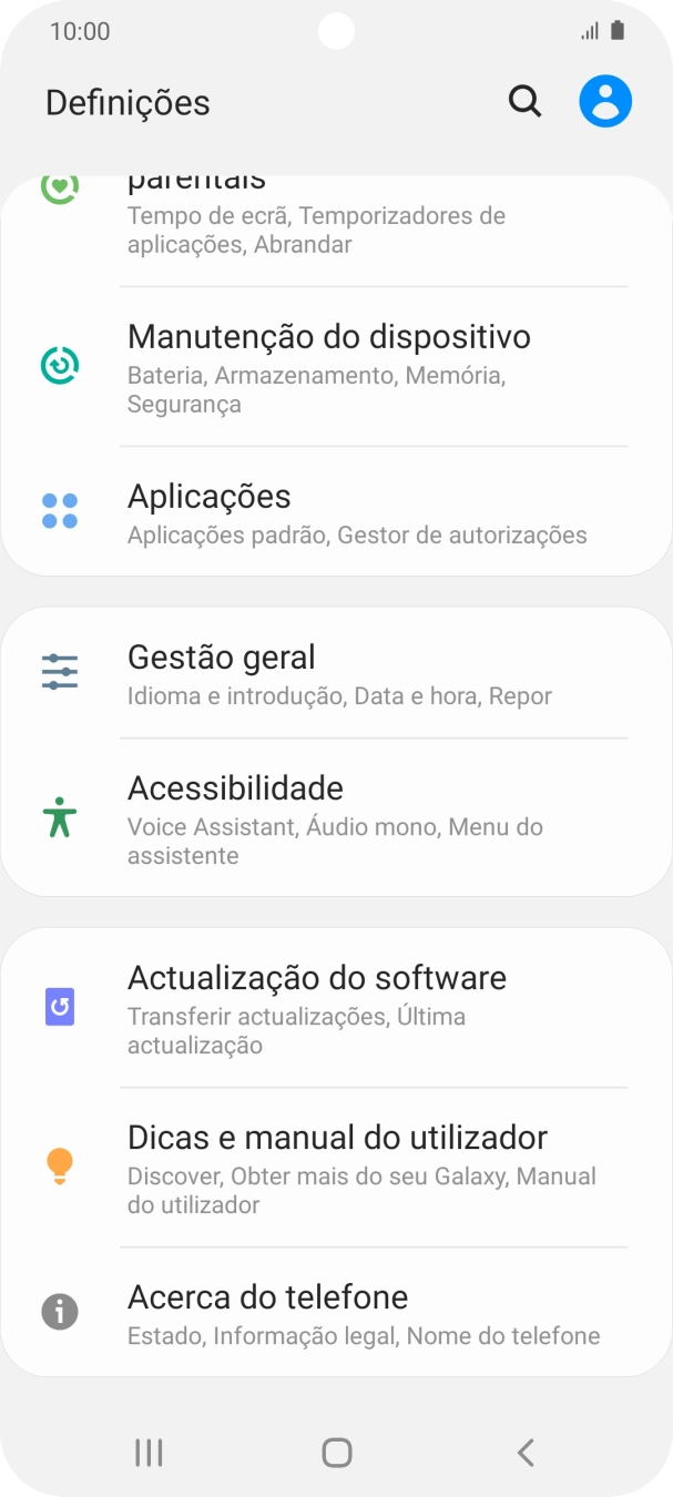 Prima Acerca do telefone.