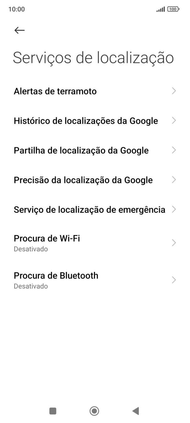 Prima Precisão da localização da Google.