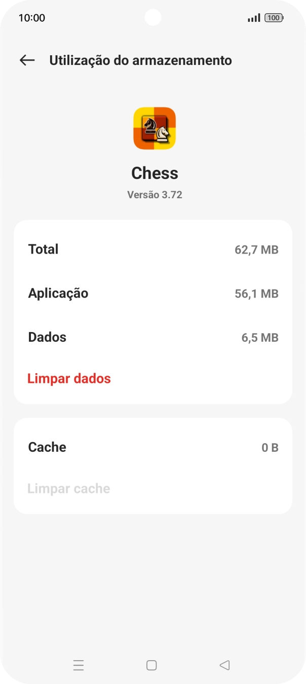Prima a tecla de início para terminar e voltar ao ecrã inicial.