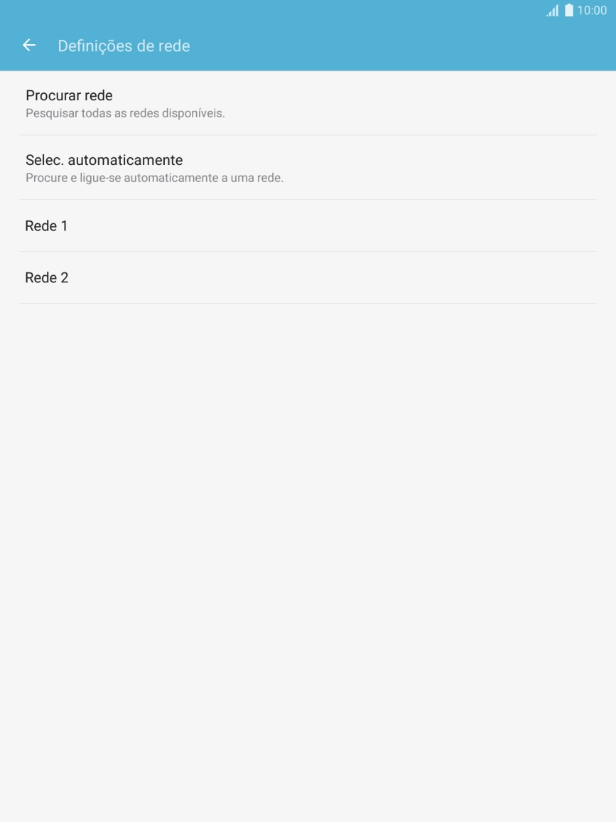 Para selecionar a rede automaticamente, prima Selec. automaticamente.