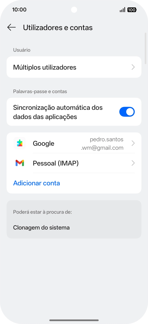 Para voltar ao ecrã inicial, deslize o dedo de baixo para cima a partir da base do ecrã.