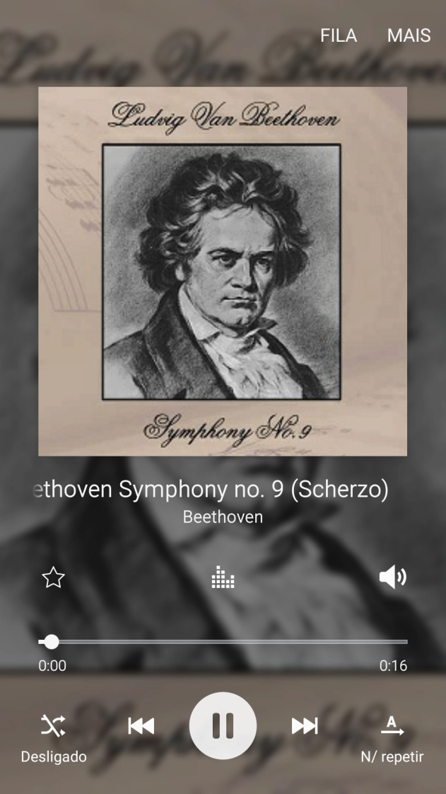Prima a seta para a direita para ir para o ficheiro de música seguinte.