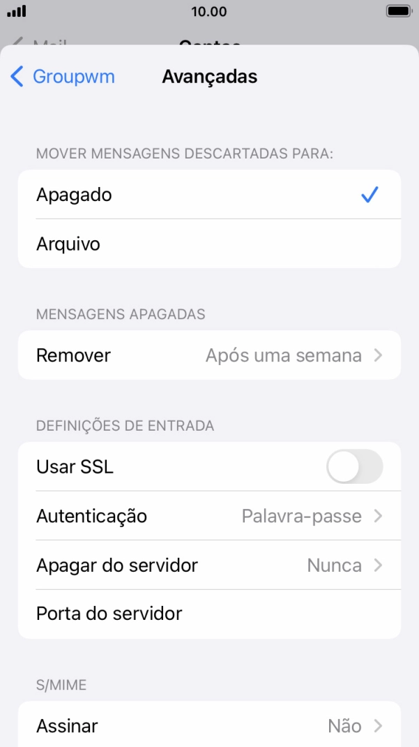 Prima a seta para a esquerda.