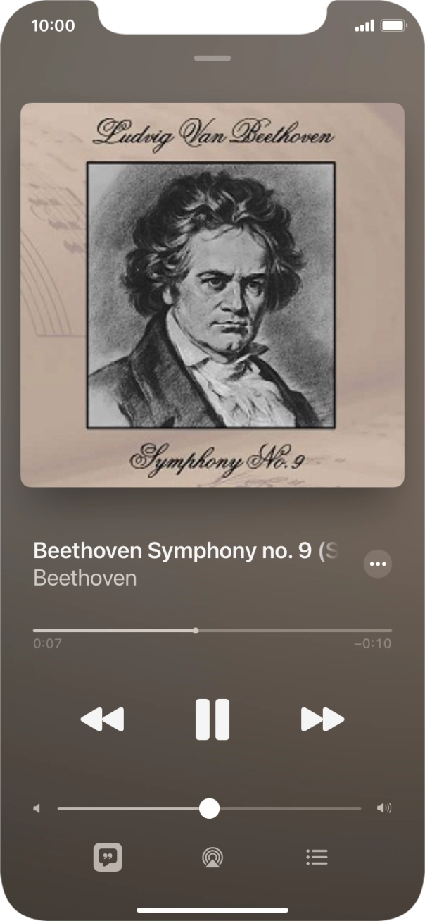 Prima a seta para a direita para ir para o ficheiro de música seguinte.