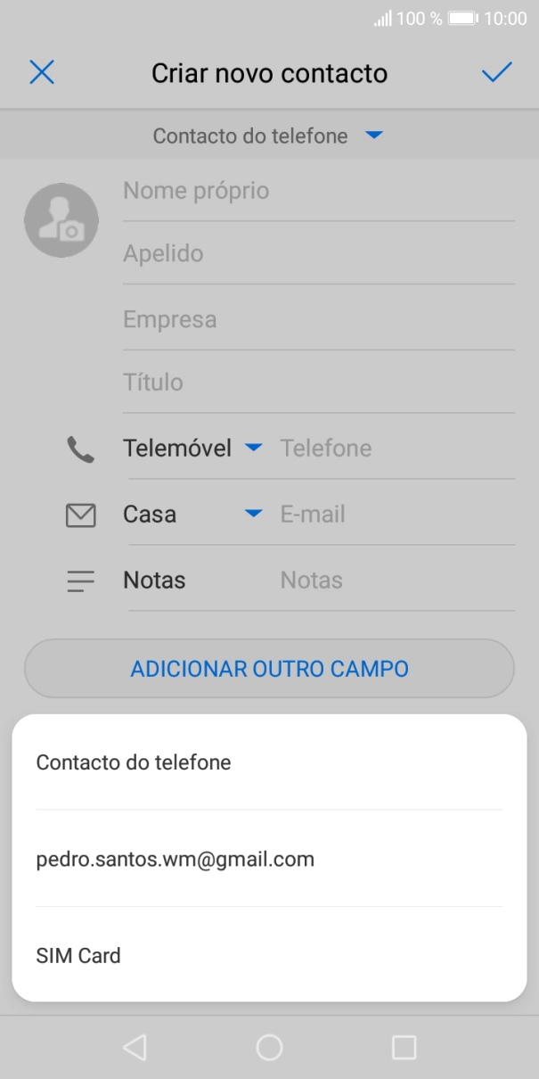 Prima Contacto do telefone.