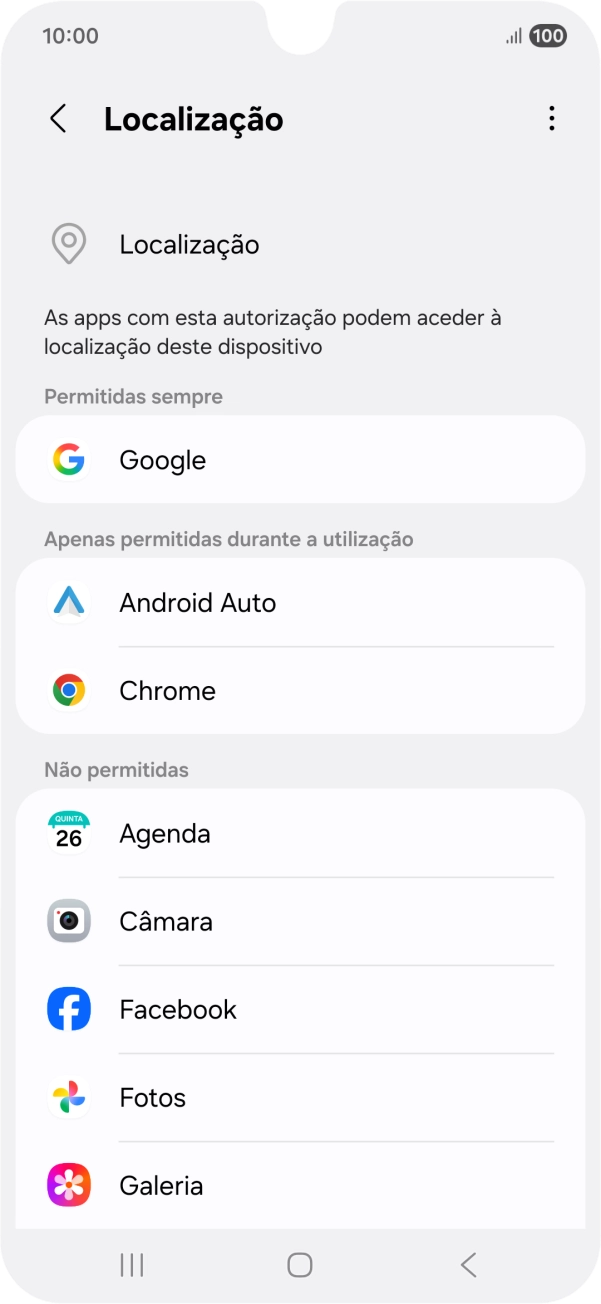 Prima a app pretendida.