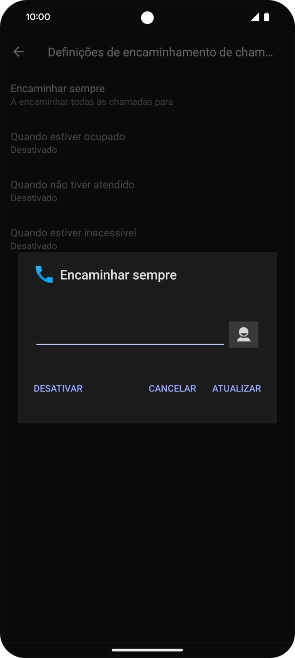 Prima DESATIVAR.