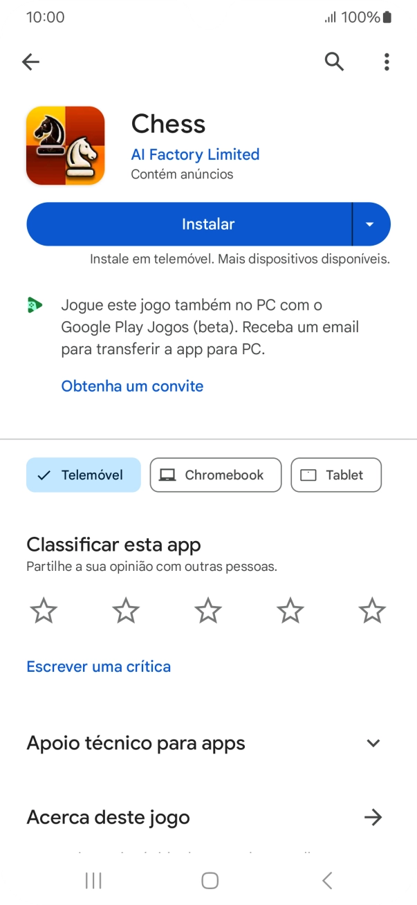 Prima a tecla de início para terminar e voltar ao ecrã inicial.