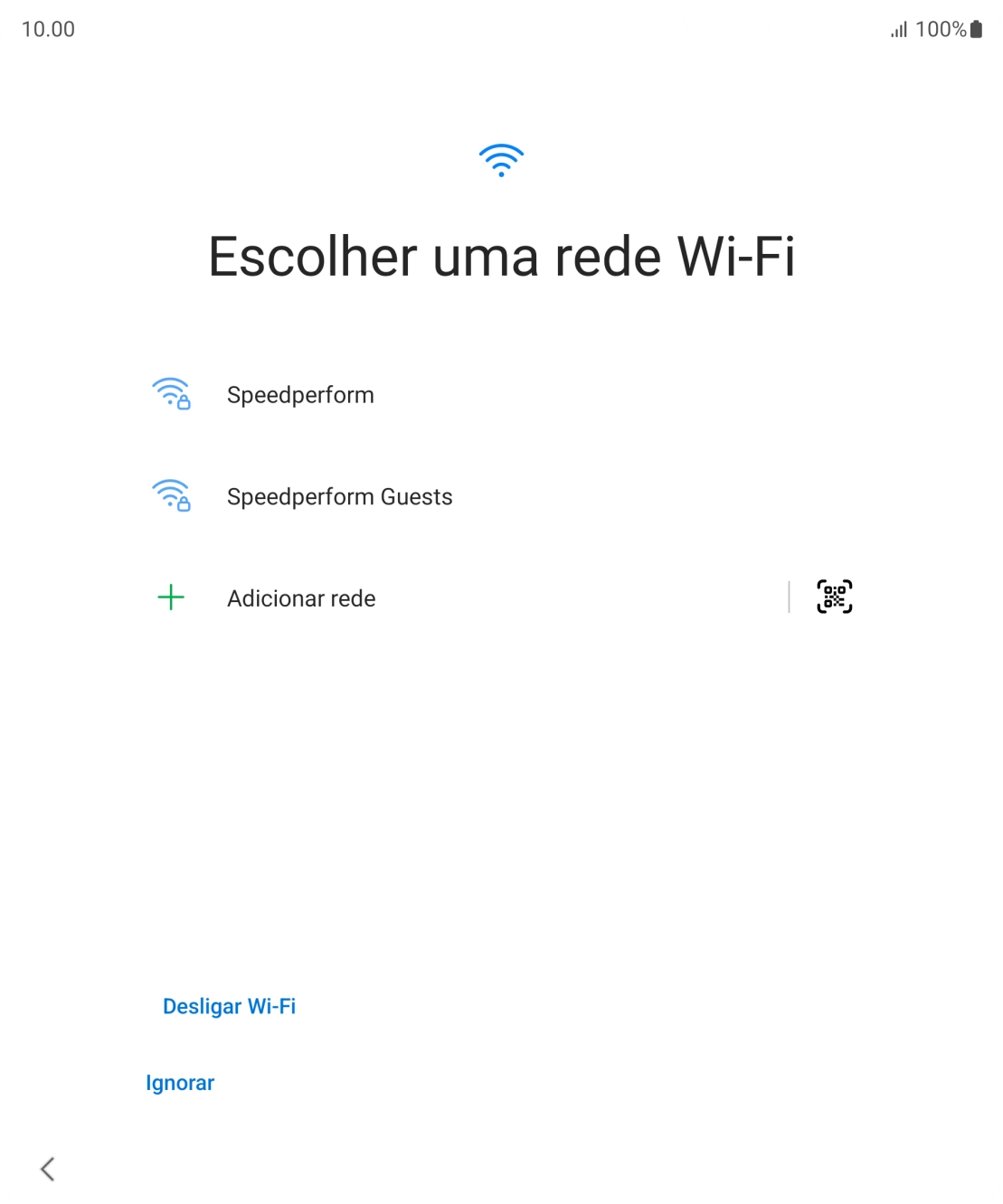 Prima a rede Wi-Fi pretendida.
