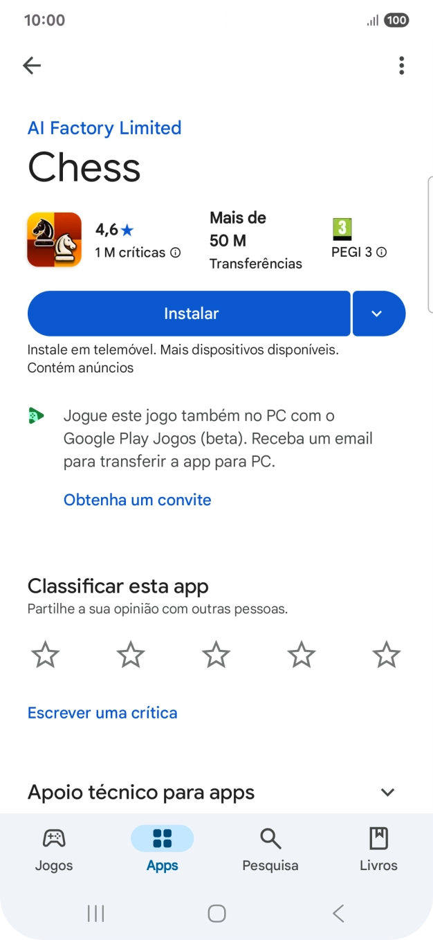 Prima a tecla de início para terminar e voltar ao ecrã inicial.