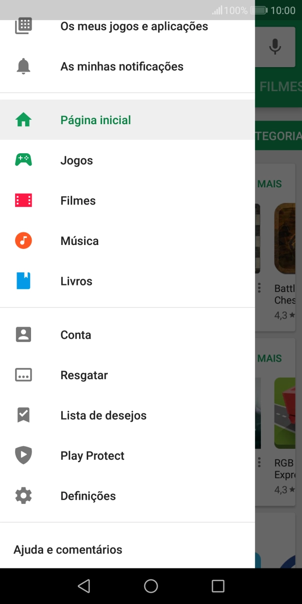 Prima Os meus jogos e aplicações.