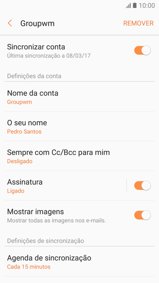Prima O seu nome.