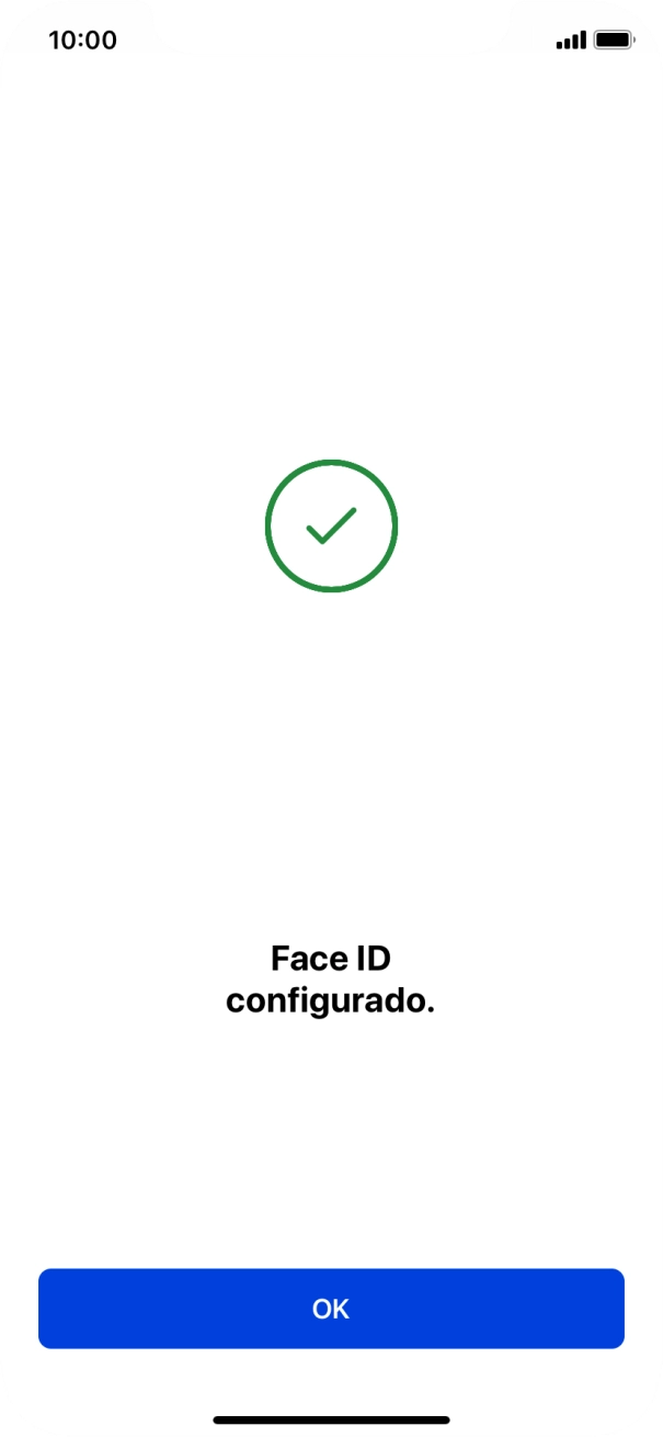Prima OK. Se ainda não tiver escolhido um código de bloqueio do telefone, introduza um código à escolha duas vezes de seguida.