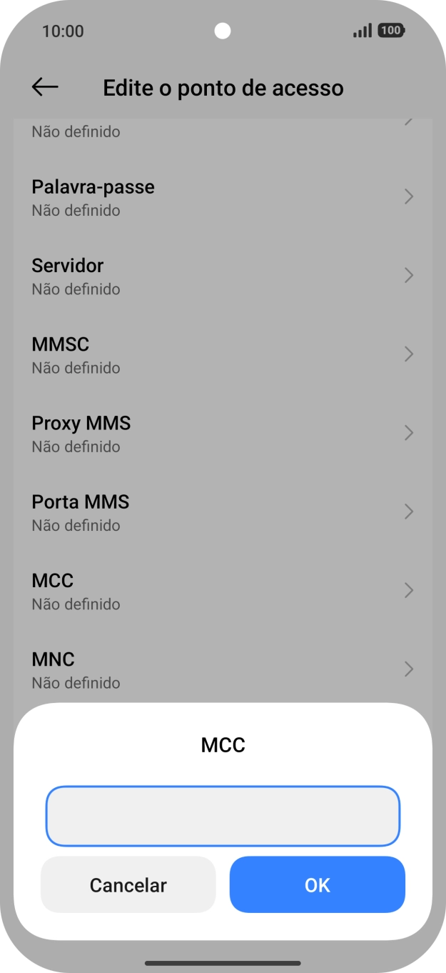 Introduza 268 e prima OK.