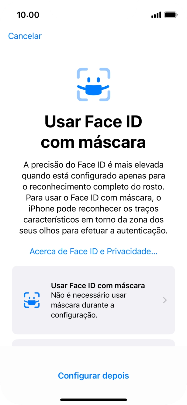 Prima Configurar depois.