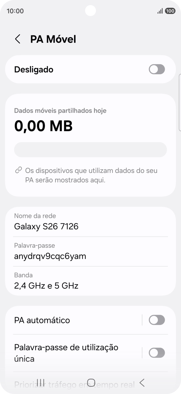 Prima Nome da rede.