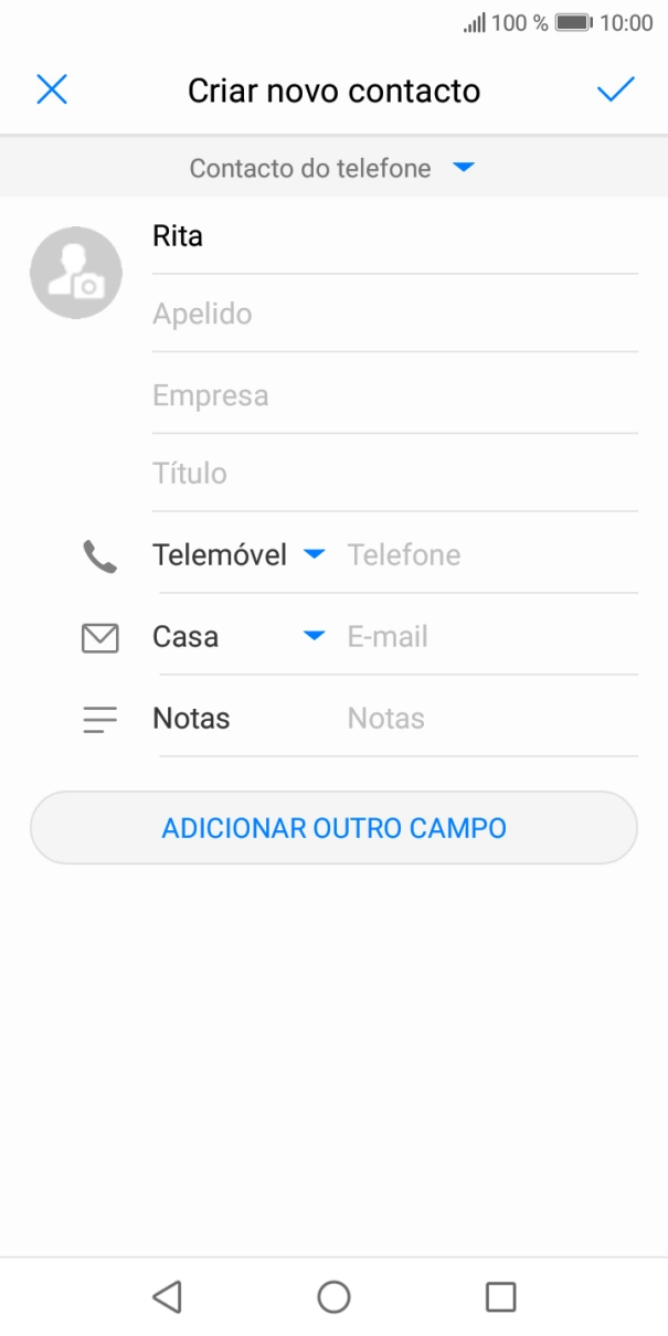 Prima Apelido, e introduza o apelido pretendido.
