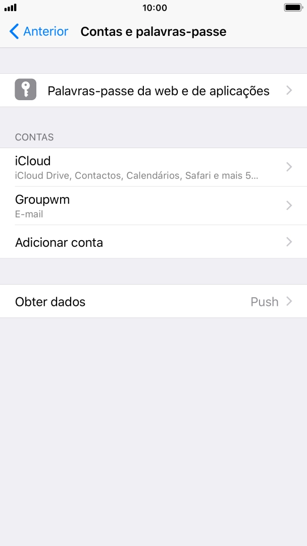 Prima o nome na conta de e-mail que acabou de criar.
