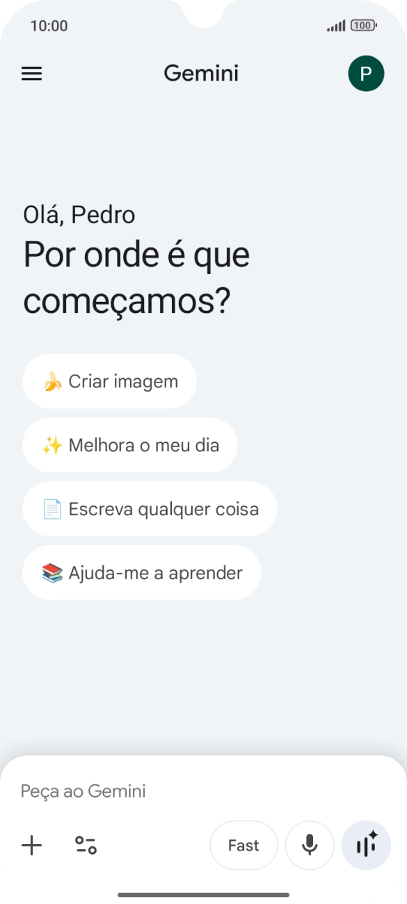 Prima o ícone de perfil.