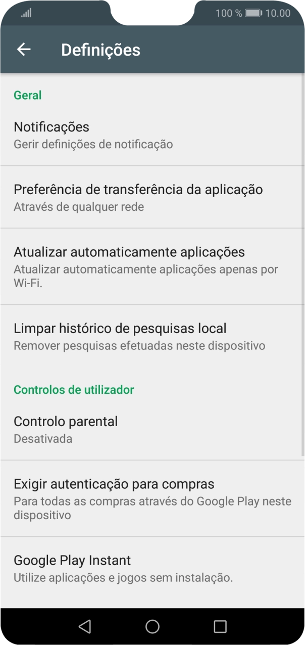 Prima Atualizar automaticamente aplicações.
