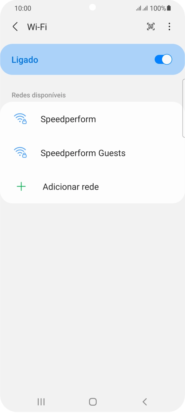 Prima o ícone de menu.