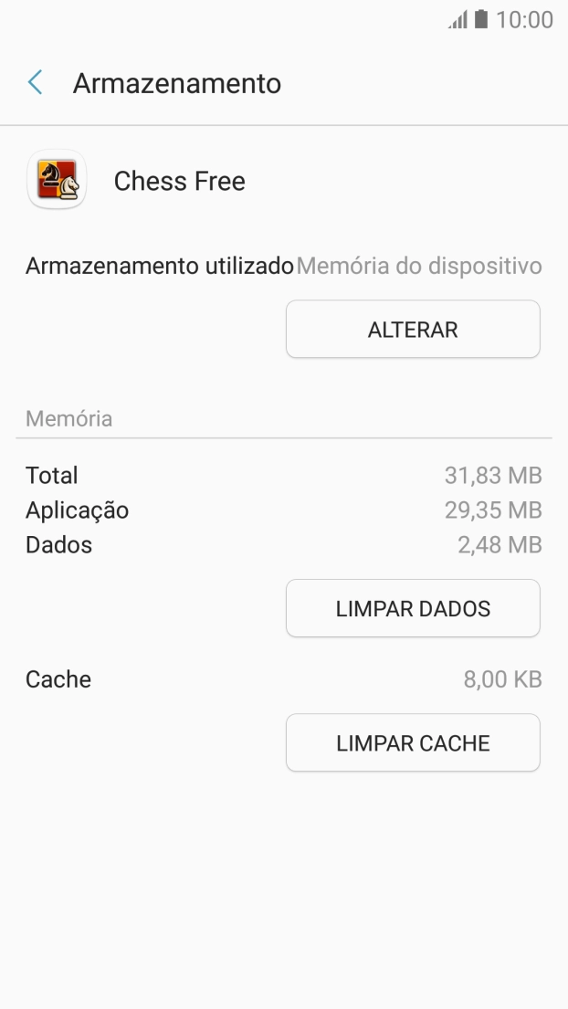 Prima LIMPAR CACHE.
