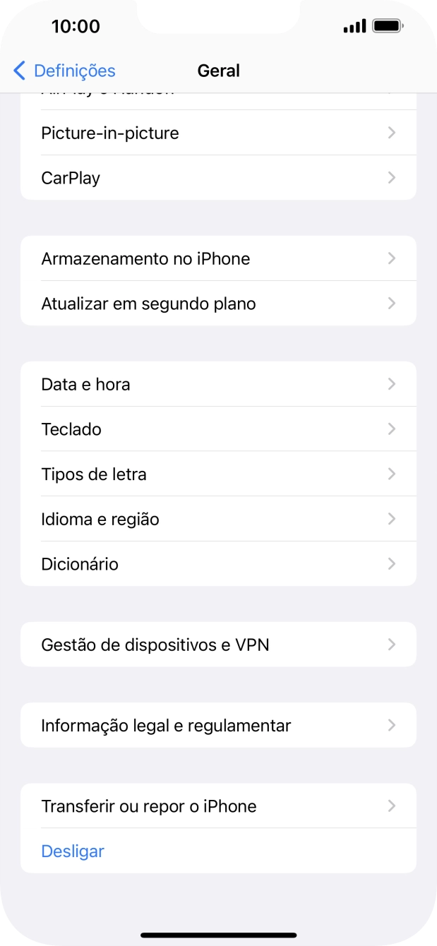 Prima Transferir ou repor o iPhone.