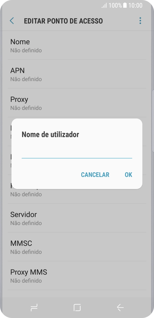 Introduza vodafone e prima OK.