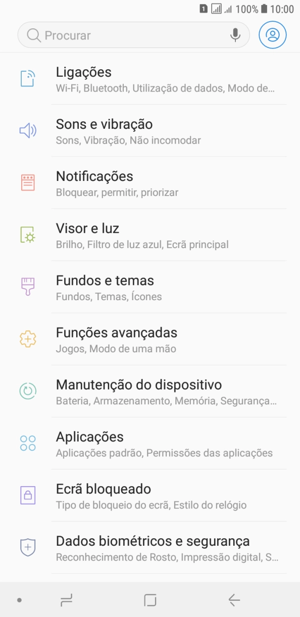 Prima Manutenção do dispositivo.