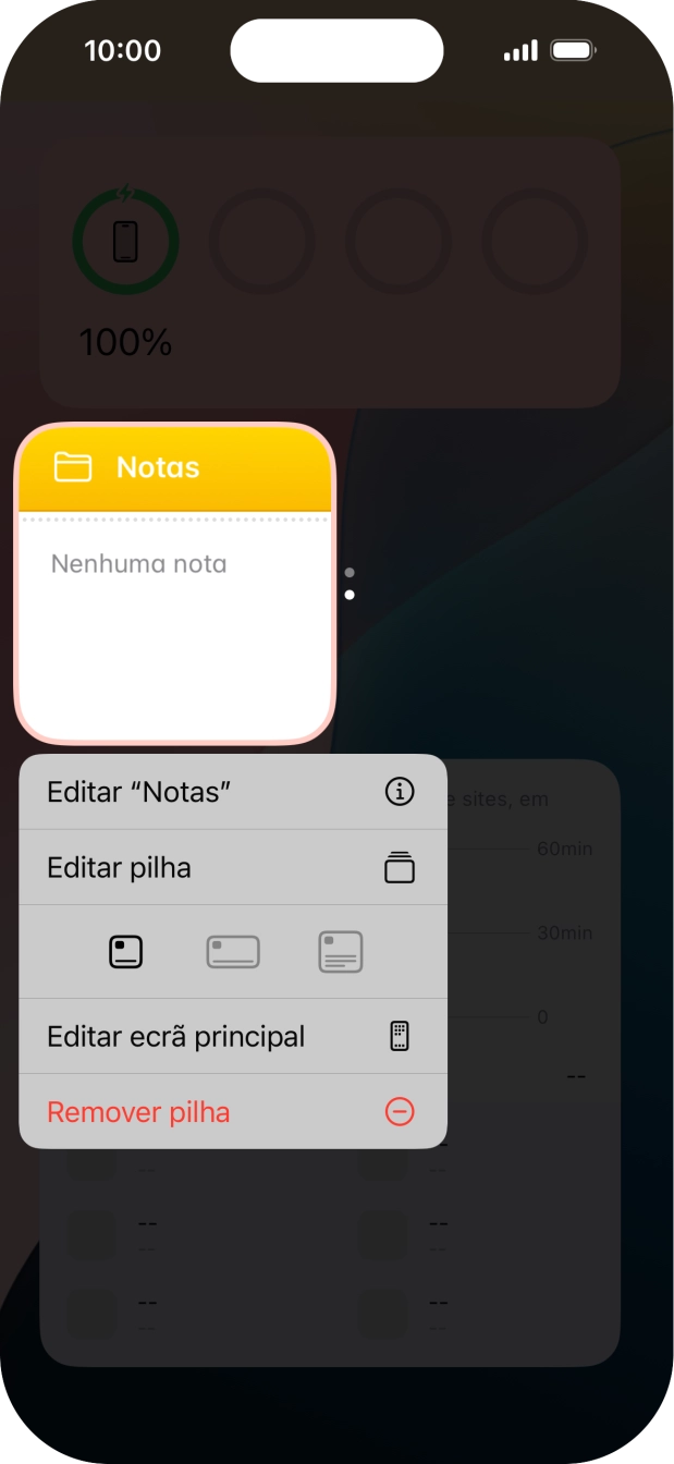 Prima Editar pilha.
