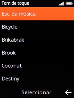 Escolha Esc. da música.
