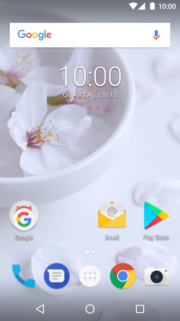 Prima o ícone de telefone.