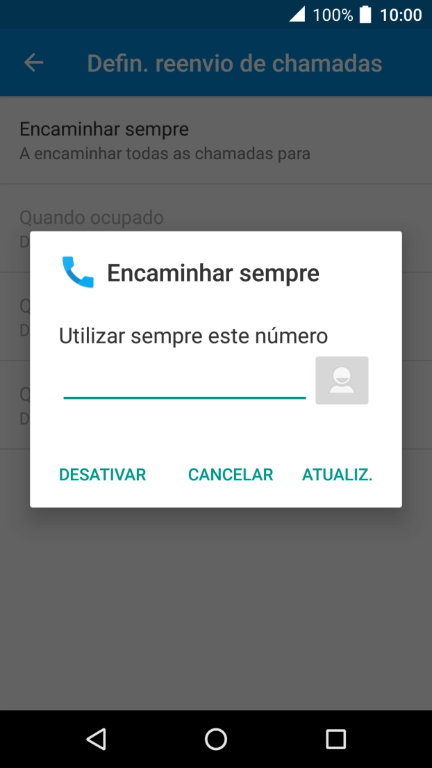 Prima DESATIVAR.